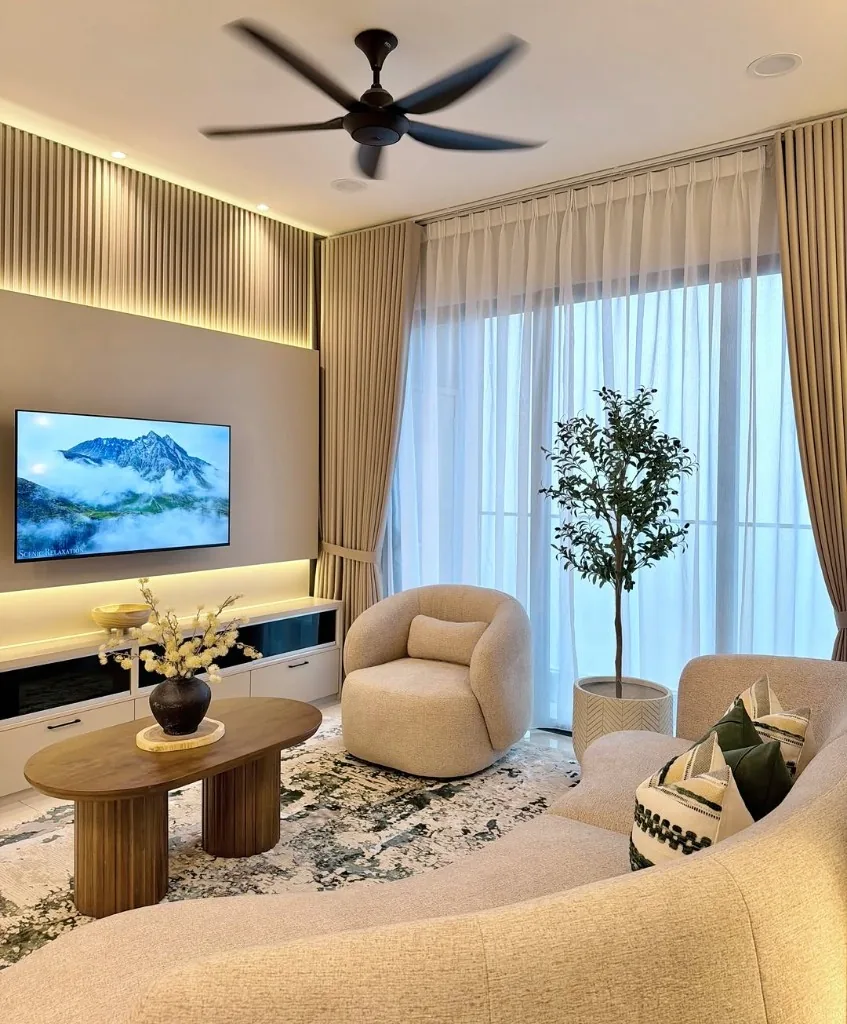 Contemporary living room interior